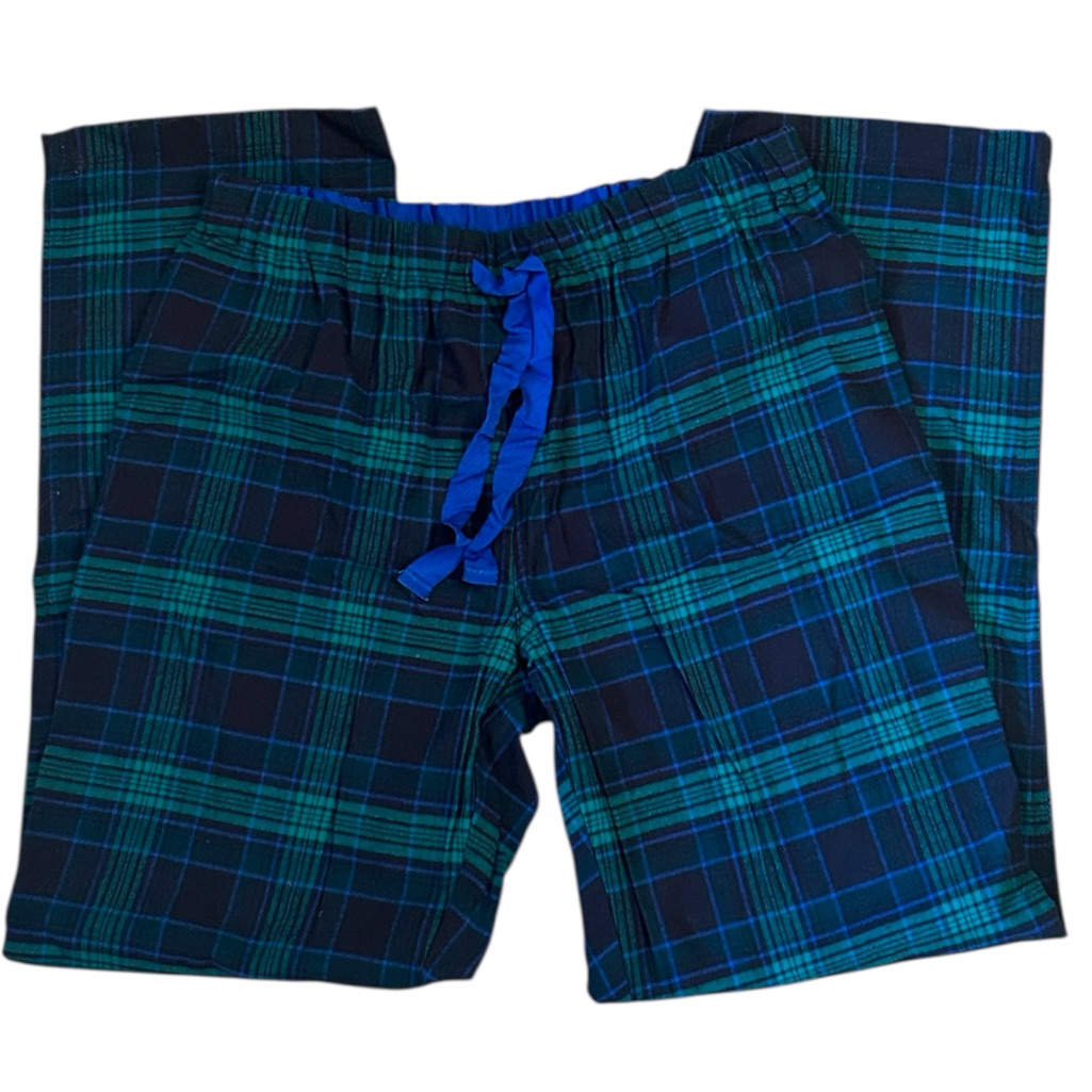 Land’s End Plaid Green Blue Black Pajama Pants Women’s Size Small (6-8)